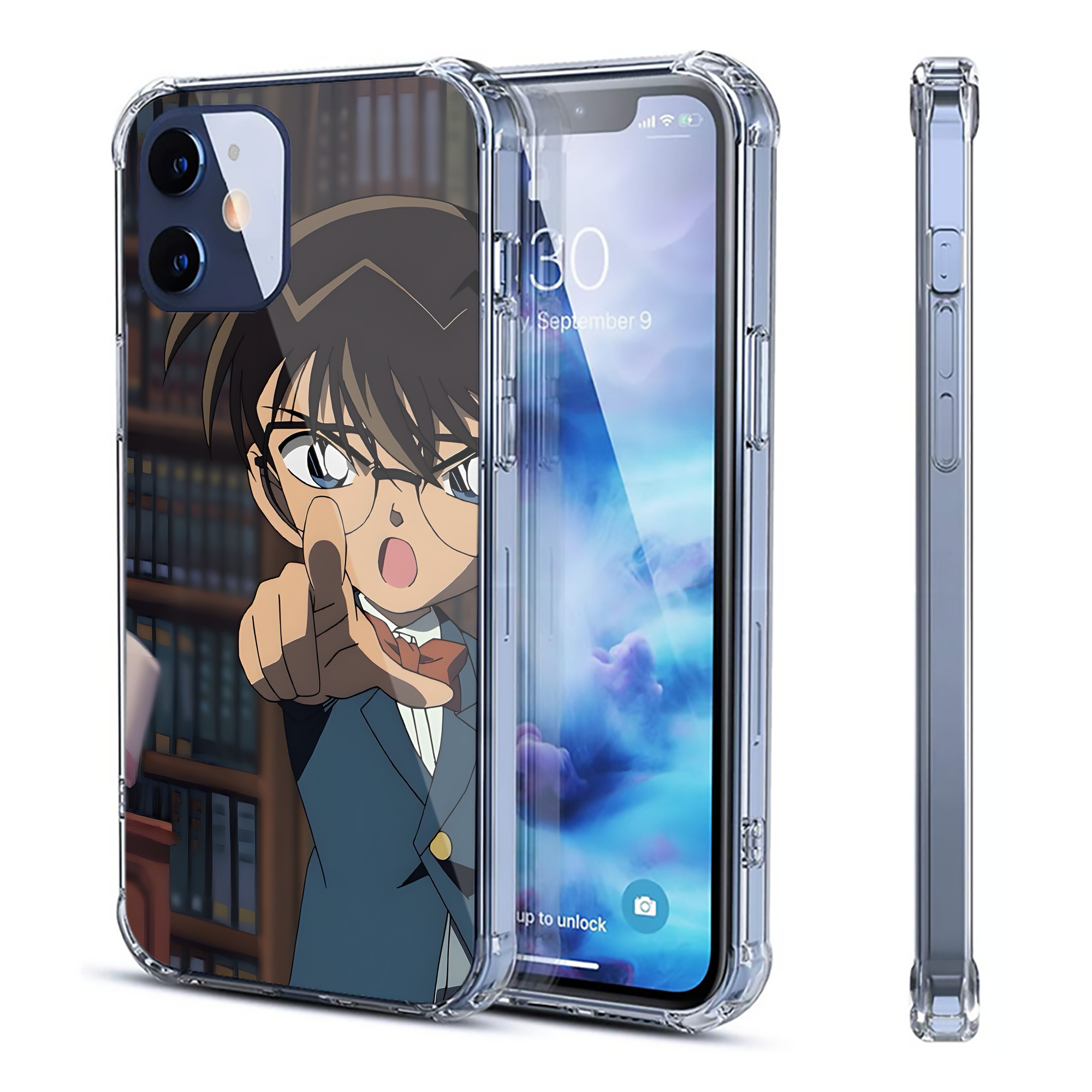 （画像用） 名探偵コナン Detective Conan 【iPhone 12シリーズ対応】透明スマホケース（クリアソフトケース）